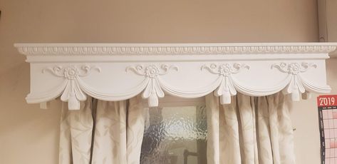 Back Box Valance, Curtain Box, Crown Canopy, Window Cornice, Window Cornices, Canopy Cover, Valance Window Treatments, Plants Decor, Curtain Valance