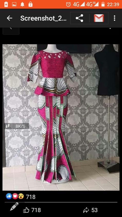 Six Pieces Skirt And Blouse Ankara, Six Pieces Skirt, African Print Skirt, Lace Gown Styles, African Wear Dresses, African Print Dress Designs, African Inspired Clothing, African Lace Dresses