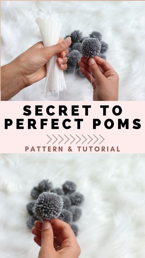 Pom Pom Mobile Diy, Diy Yarn Pom Pom Balls, How To Make Pom Poms, Diy Yarn Pom Pom, Pompom Crafts, Christmas Pom Pom Crafts, Pom Pom Tutorial, Yarn Pom Poms, Yarn Animals