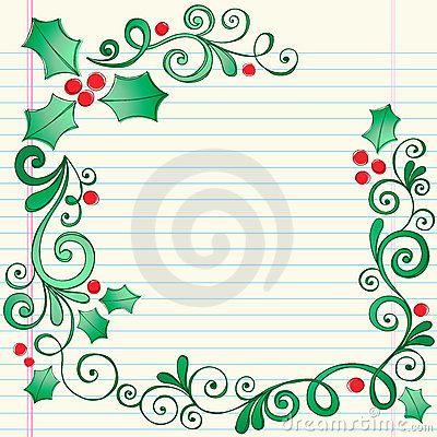 Hand-Drawn Sketchy Doodle Christmas Holly Border by Blue67, via Dreamstime Doodles Christmas, Zantangle Art, Doodle Christmas, Christmas Doodles, Doodle Inspiration, Doodle Lettering, Doodle Designs, Christmas Drawing, Bullet Journal Doodles