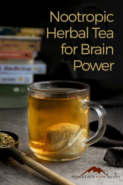 Brain Boosting Foods, Healing Tea, Mountain Rose Herbs, Herbal Teas Recipes, Brain Boost, Herbal Drinks, Herbal Apothecary, Herbal Tea Blends, Herbs For Health