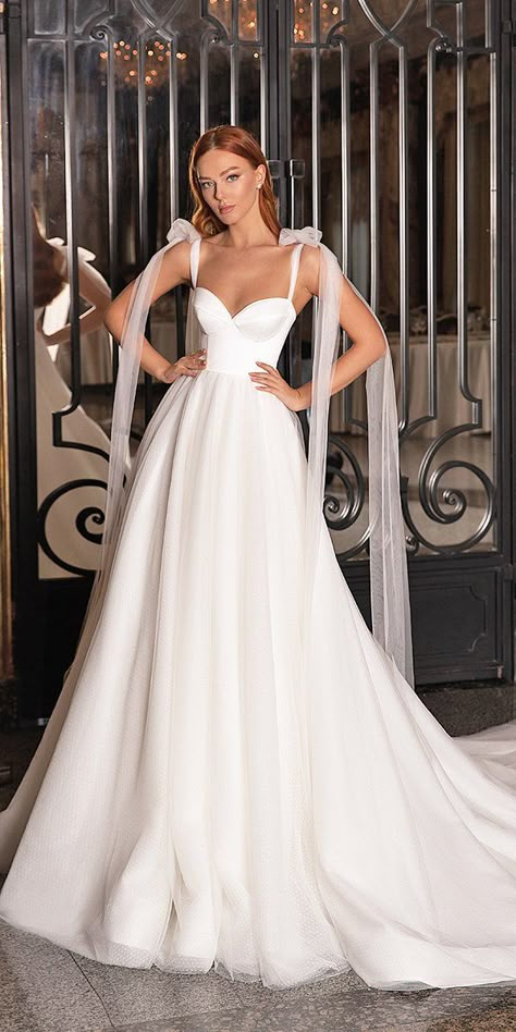 24 Gorgeous Spring Wedding Dresses ❤  spring wedding dresses simple a line with sweetheart neckline wona #weddingforward #wedding #bride Spring Wedding Dresses, Spring Wedding Dress, Dream Wedding Ideas Dresses, فستان سهرة, Princess Wedding Dresses, Satin Wedding, Wedding Dress Inspiration, Ball Gowns Wedding, Beautiful Wedding Dresses