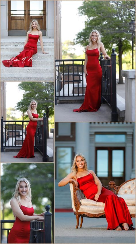 Prom Picture Poses Female, Pose Ideas For Homecoming, Prom Poses On Stairs, Sitting Prom Poses, Prom Dress Senior Pictures, Solo Prom Pictures Photo Ideas, Indoor Prom Picture Ideas, Prom Picture Poses By Yourself, Girl Prom Posing