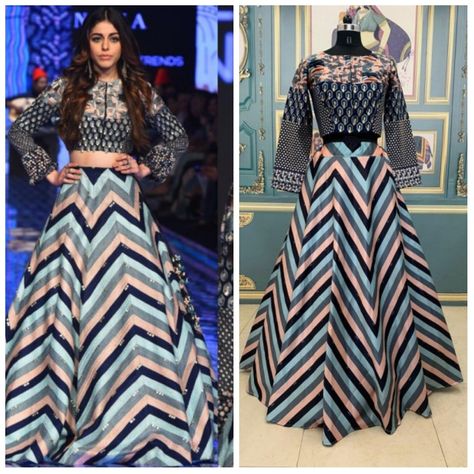 Multicolor Blouse, Zigzag Line, Zig Zag Dress, Multi Color Blouse, Heavy Embroidery, Stylish Party, Stylish Party Dresses, Zari Work, Ball Gown Dresses