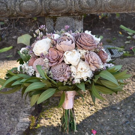 This beautiful sola flower bouquet is a charming and rustic addition to any wedding!  After your wedding, simply place it in your favorite container for a lasting keepsake of your special day.  1/2 inch to 4 inch wide sola flowers are used, and this arrangement features: dried bay leaves, santa cruz oregano, statice, and gypsophila. Sizing: 6-8 inches wide, 18 - 25 inches around, 10 inch tall (Toss Bouquet Size) 8-10 inches wide, 25 - 31 inches around, 12 inch tall (Bridesmaids Bouquet Size) 10- Mauve Flower Bouquet, Anemone Bridal Bouquet, Mauve Wedding Colors, Bouquet Keepsake, Quinceanera Bouquet, Toss Bouquet, Dried Bay Leaves, Dyed Flowers, Faux Flower Bouquets