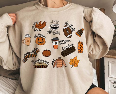 Cute Fall Fits, Pumpkin Food, Cute Sweaters For Fall, Halloween Trends, Vintage Pumpkin, Coffee Sweatshirt, Fall Hoodies, Cozy Autumn, Sweatshirt Vintage