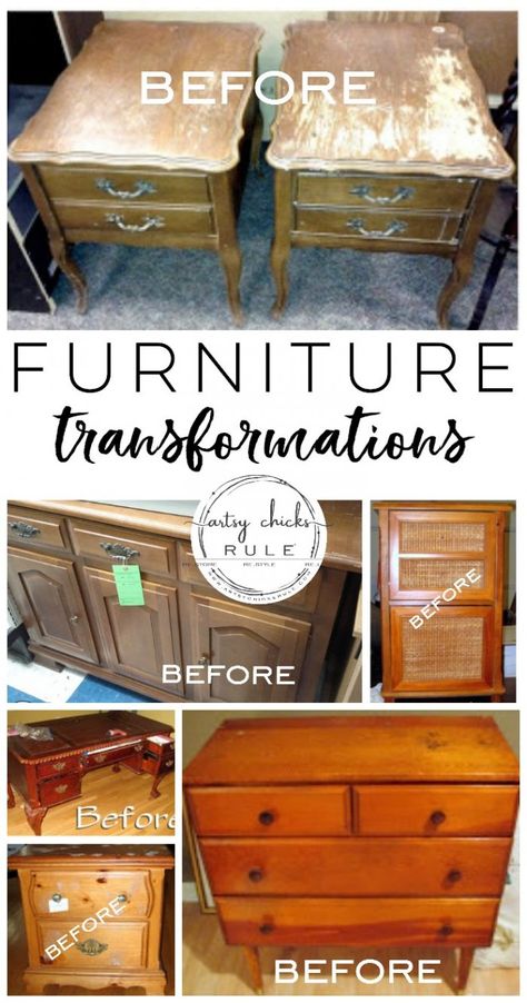 Painted Furniture Ideas Dressers, Before After Furniture, Staining Furniture, Bedroom Furniture Makeover, Painted Furniture Colors, Trendy Furniture, Diy Furniture Renovation, Diy Dresser, Furniture Renovation