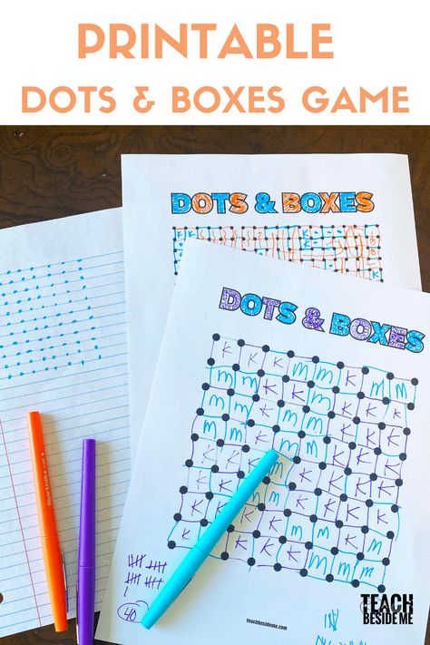 Edible Soil Layers, Edible Soil, Paper Games For Kids, Boxes Printable, Spy Games For Kids, Easy Games For Kids, 12 Sided Dice, Logic And Critical Thinking, Dots And Boxes