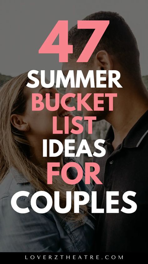 Summer bucket list ideas for couples are fun and romantic summer activities couples can explore together that will strengthen their bond. If you are looking for fun things to do with your spouse this summer, check out these 47 summer bucket list for couples to reignite the spark. Adding some of these activities to your summer plans will give you a wonderful summer experience. Summer activities for couples Couple Bonding Activities, Marriage Bucket List, Romantic Bucket List, More Love Letters, Couples Things To Do, Couples Ideas, Best Bucket List, Romantic Date Night Ideas, Marriage Romance