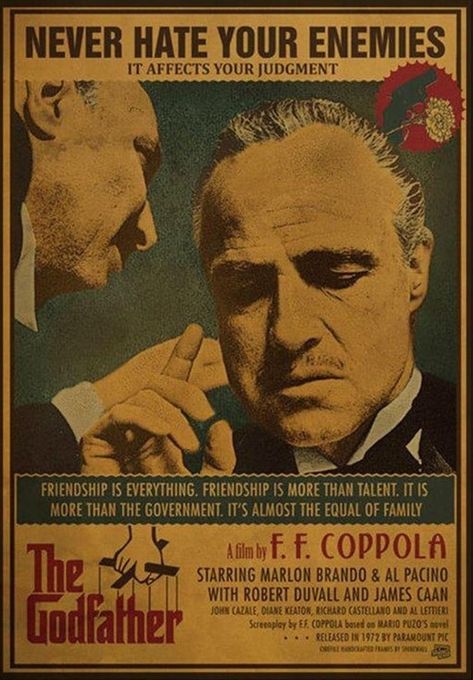 James Caan Godfather, The Godfather Wallpaper, The Godfather Poster, Godfather Quotes, Don Vito Corleone, Old Movie Poster, Godfather Movie, Old Movie, Classic Movie Posters