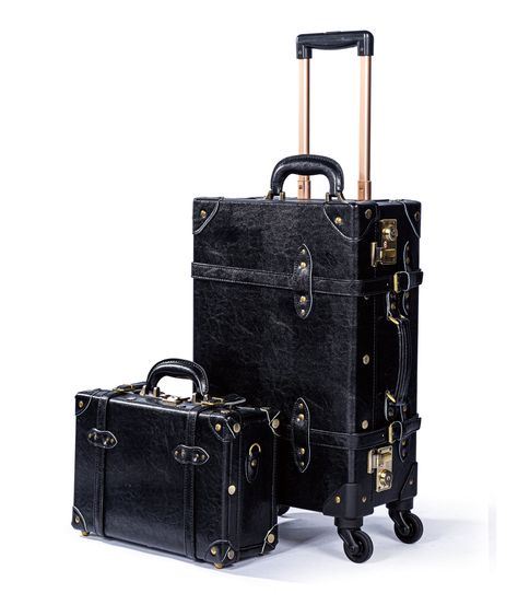 Inspired by the greatest period of traveling, the roaring 1920s, Cotrunkage’s handcrafted minimalism vintage luggage set features a dense wrap-around microfiber leather body that is complemented by heavy-duty corned stitching for maximum protection. The soft leather handle is plush to the touch and wears handsomely over time as the bronze TSA locks lighten with every adventure. We’ve also woven art print lining across the entire bag for a touch of detail and chic flair to sharpen your look. So p Japanese School Bag, Roaring 1920s, Corporate Goth, Backyard Layout, Woven Art, Vintage Luggage, Train Case, Leather Luggage, Backpack Tote Bag