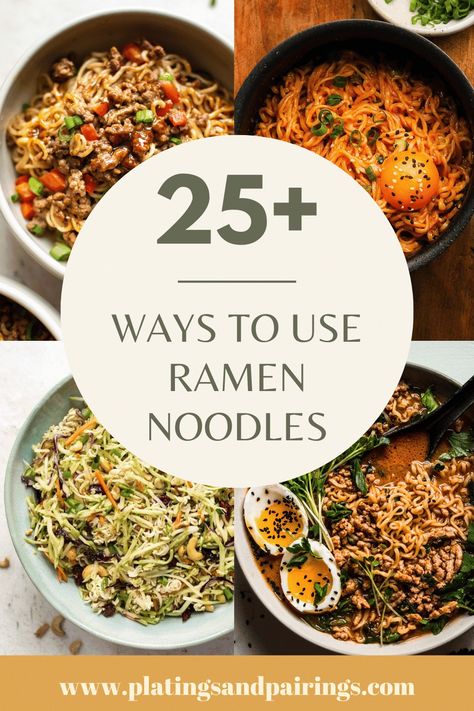 Want to transform that pack of ramen into something more spectacular? Looking for some recipes that use ramen noodles? Here's 25+ instant upgrades to make them the star of the show! Golden Curry Ramen, Packaged Ramen Recipes, Ways To Use Ramen Noodles, Gourmet Ramen Recipes, Recipes Using Top Ramen Noodles, What Can I Make With Ramen Noodles, Package Ramen Noodle Recipes, Dry Ramen Recipes, Upgraded Instant Ramen