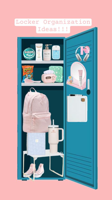 Cute ways to organize your locker at school!! #locker #organization #school Locker Organization Ideas, School Locker Organization, Organization School, Locker Organization, School Locker, School Kit, School Lockers, Ways To Organize, Organization Ideas