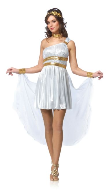 Venus Diva Adult Costume Description: Love is in the air! The goddess of love and all things beautiful is here to shine her light on the world! Your lovely Roman Headpiece, Roman Goddess Costume, Goddess Halloween Costume, Goddess Halloween, Dress Draping, Toga Costume, Greek Dress, Roman Costume, Greek Costume