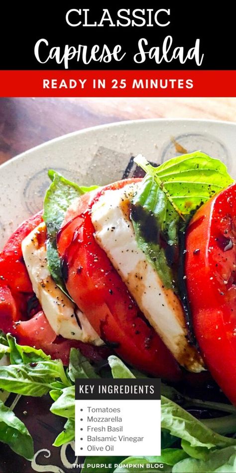 Balsamic Glaze Salad, Mozzarella Tomato Basil, Balsamic Glaze Recipe, Tomato Basil Salad, Balsamic Glaze Recipes, Veggie Salad Recipes, Mozzarella Tomato, Basil Salad, Caprese Salad Recipe