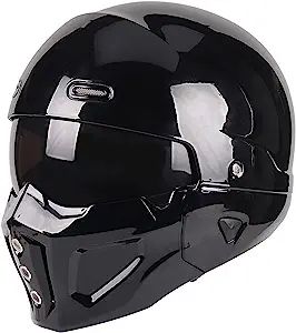 Woljay Open Face Full face Helmet Motorcycle Modular Helmets for Unisex-Adult Street Bike Cruiser Scooter DOT Approved Harley Helmets, Motorcycle Store, Retro Helmet, Helmet Motorcycle, Full Face Motorcycle Helmets, Hors Route, Motocross Helmets, Half Helmets, Street Bike