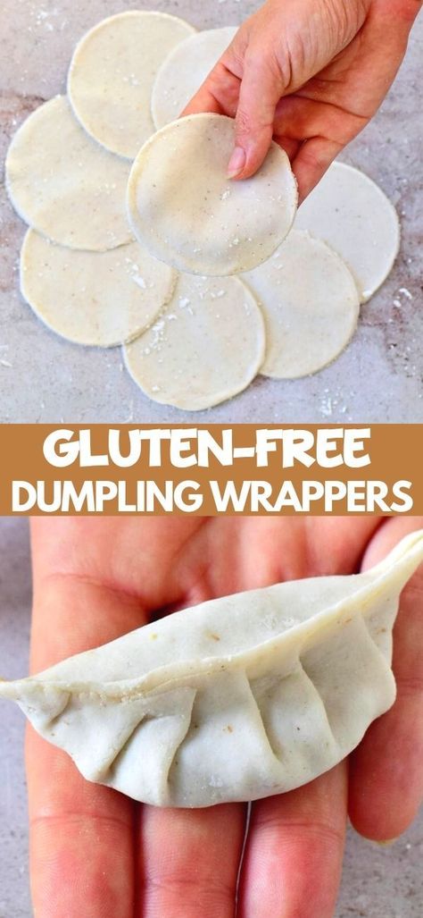 Gluten Free Dumpling Wrappers, Ella Vegan, Gluten Free Dumplings, Cookies Sans Gluten, Dumpling Wrappers, Gluten Free Living, Recetas Keto, Mood Food, Homemade Gluten Free