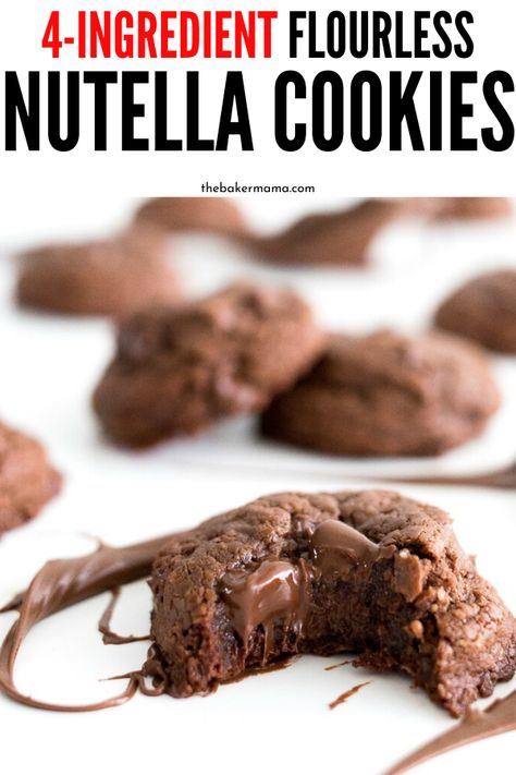 Nutella Desserts Easy, Nutella Smoothie, Nutella Cookies Recipe, Dessert Holiday, Nutella Recipes Easy, Nutella Cookie, Glutenfree Recipe, Nutella Desserts, Nutella Brownies