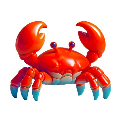 AI generated Cartoon crab 3d isolated on transparent background Cartoon Crab, Crab Cartoon, Crab Illustration, Caracter Design, Sea Crab, Casual Art, 3d Pictures, Fish Market, Ad Art