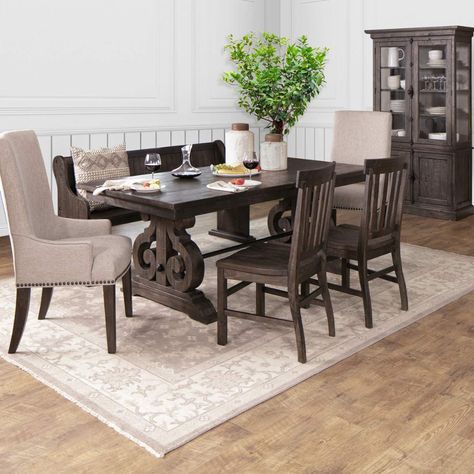 Hacienda Dining Collection | Distressed Dining Room Set | Jerome's Dark Wood Dining Room Table Overstock, Dark Dining Table And Light Color Server, Dark Wood Dining Room Table And Chairs, Espresso Dining Table With Gray Chairs, Dark Brown Tables Dining Rooms, Popular Dining Room Paint Colors 2020 Kitchen & Dining Tables, Espresso Dining Table And Light Oak Chairs, Traditional Dining Room Furniture, Traditional Dining