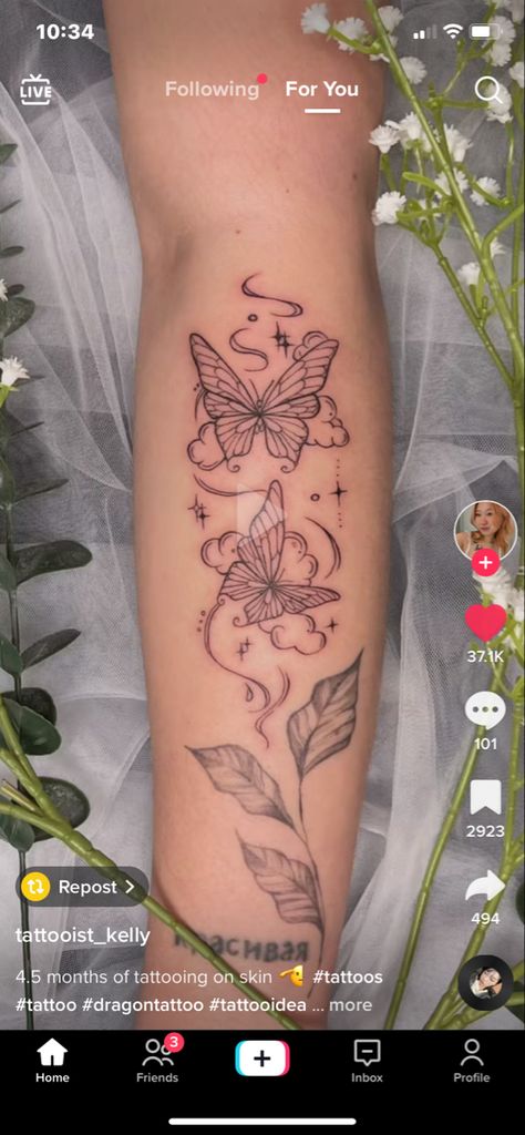 Filler Tattoo Designs, Sticker Sleeve, Sparkle Tattoo, Filler Tattoo, Forest Tattoos, Tattoos For Black Skin, Sleeve Ideas, Stylist Tattoos, Sleeves Ideas