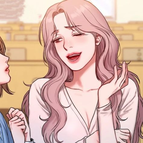 bad thinking diary  [ chapter 2 ]  | manhwa gl girls love manhwa kang yuna hyera kim minji korea lezhin Bad Thinking Diary, Pink Hair, Hair, Anime, Pink