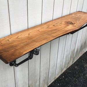 Floating Table, Wall Mounted Desk, Table Shelves, Walnut Desks, Walnut Table, Live Edge, Bar Table, Walnut, Wall Mount