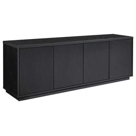 PRICES MAY VARY. Constructed of sturdy MDF and PVC materials in a handcrafted black grain finish. Transitional Tv Stand, Black Tv Stand, 2020 Year, Black Tv, Living Room Tv Stand, Tv Stands And Entertainment Centers, Modern Tv Stand, Modern Tv, Media Console