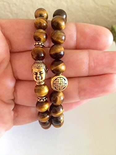 Eternal Knot, Buddha Jewelry, Buddha Bracelets, Tiger Eye Jewelry, Jewelry Real, Beads Bracelet Design, Tiger Eye Beads, Eye Beads, Homemade Jewelry