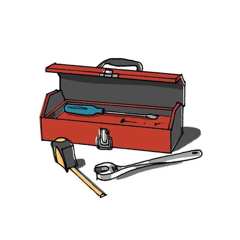 Kara Fellows | Boulder, CO on Instagram: “Tools of the trade. Another for @bemightily agency. . . . #illustration #toolbox #homerepair #louisvilleky #NDHC” Tool Box Illustration, Toolbox Drawing, Tool Box Drawing, Toolbox Illustration, Animation In Photoshop, Agency Illustration, Pink Tools, Packaging Illustration, Notebook Sketches