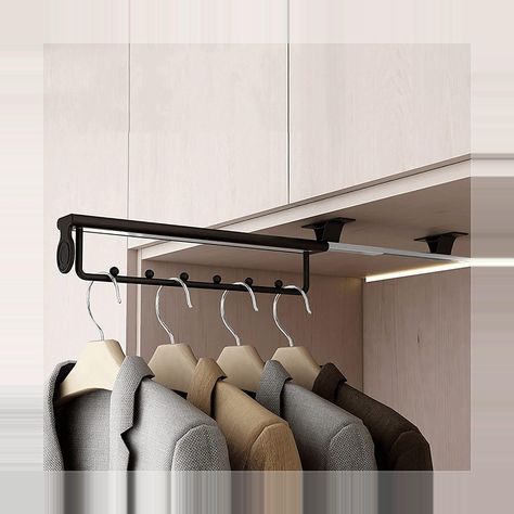 [Sponsored] TEMKIN Extendable Clothes Rail is a versatile storage solution that is perfect for organizing wardrobes, cupboards, and ceilings. It is designed to be adjustable and extendable, making it suitable for a variety of storage needs. The rail can be easily pulled out to provide extra hanging space when needed, and can be retracted to save space when not in use. The durable construction and sturdy design make it ideal for storing heavy clothing items such as coats or suits. With 8 adjustable #wardrobeorganisation Organisation Wardrobe, Wardrobe Rail, Closet Rack, Coat Storage, Wardrobe Organisation, Wardrobe Clothes, Clothes Rail, Hanging Clothes, Hanging Racks