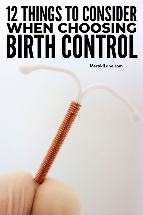 How to Choose the Right Birth Control: 12 Things to Know | Choosing from the many types of birth control can feel overwhelming. What are the side effects, and what happens when going off of them? In this post, we talk about how different birth control methods work, including the pill, IUD, condoms, and the ring followed by the pros and cons of each. There are many different options - click for tips to help you choose the method that words best for you! Best Birth Control Method, Iud Side Effects, Birth Control Patch, Birth Control Implant, Copper Iud, Types Of Birth Control, Birth Control Options, Contraception Methods, Forms Of Birth Control