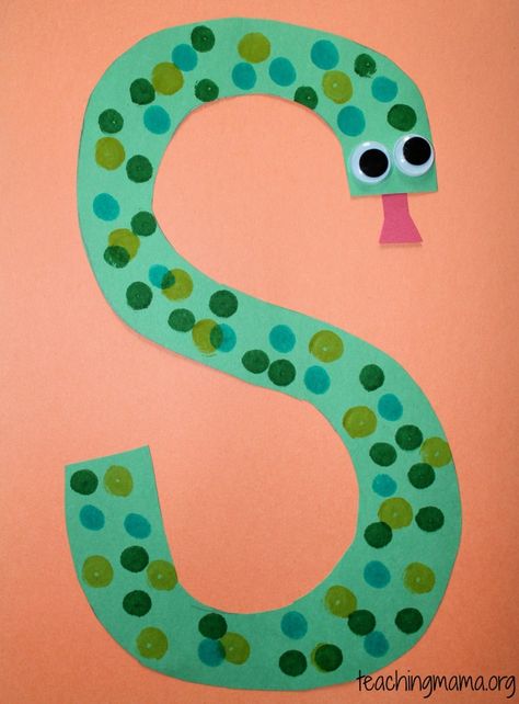 5 Fun Activities for the Letter S | Teaching Mama                                                                                                                                                                                 More Preschool Letter S, Letter S Crafts, Letter S Activities, Preschool Letter Crafts, Zoo Phonics, Abc Crafts, Alphabet Letter Crafts, Abc Art, The Letter S