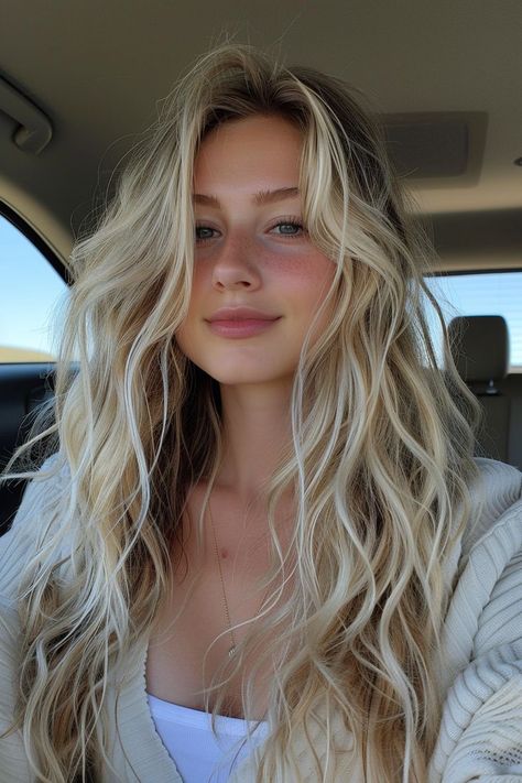 Beach Blonde Hair, Summer Blonde Hair, Beachy Hair, Fesyen Rambut, Beach Wave Hair, Dirty Blonde Hair, Blonde Hair Inspiration, Blonde Hair Looks, Long Blonde