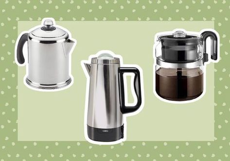 The 8 Best Coffee Percolators of 2022 Small Coffee Maker, Best Drip Coffee Maker, Percolator Coffee Pot, Coffee Percolator, Best Coffee Maker, Percolator Coffee, Brewing Process, Electric Stove, Induction Cooktop