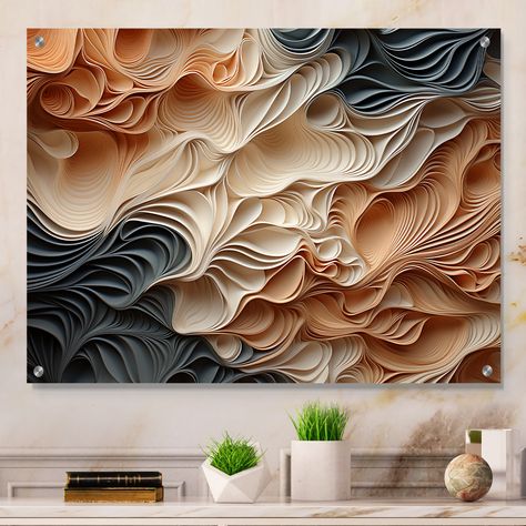 Ivy Bronx Beige And Orange Custards Collage I - Abstract Acrylic Wall Art For Living Room | Wayfair Huge Wall Art, Acrylic Wall Decor, Neutral Paint, Wall Art For Living Room, Art For Living Room, Acrylic Wall Art, Abstract Acrylic, Online Art Store, Abstract Wall