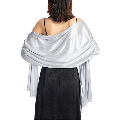 PRICES MAY VARY. 100% Polyester Made in the USA or Imported Machine Wash ♥Shawl and wrap for women: Carefully selected with satin fabric, this smooth crepe scarf looks pearly texture, looks high-end and elegant, will be your great addition to your formal outfit. ♥Multi-use: 78.74x27.55in, can used as shawls, scarves, headscarf, veils, sunscreen scarf, stole, etc, come with 4 colors, choose suitable color for better matching. ♥Satin material: This women’s shawl and wrap is made of quality satin s Bridesmaid Scarves, Evening Shawls, Blue Shawl, Bridal Wrap, Sheer Scarf, Shiny Fabric, Wedding Shawl, Wedding Wraps, Silk Shawl