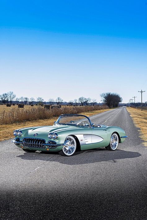 C1 Corvette, 1958 Corvette, Old Corvette, Carros Vintage, Vintage Corvette, Hot Rods Cars Muscle, Classic Corvette, Auto Retro, Chevy Muscle Cars