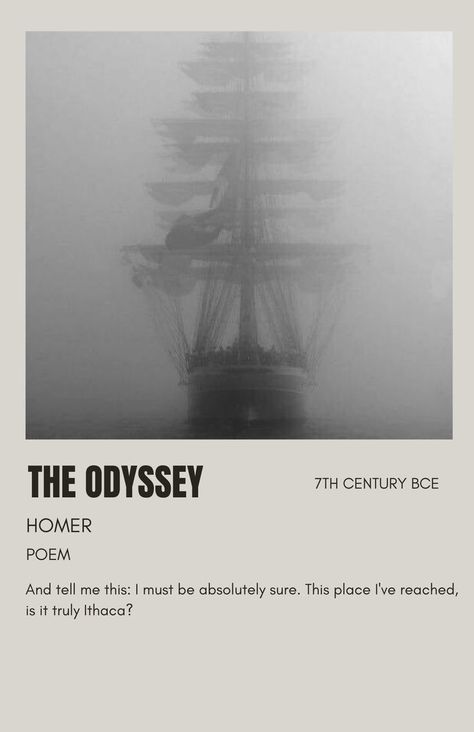 yes ik the ships wouldnt have looked like that shh #theodyssey #theilliad #homer #aesthetic #achilles #odysseus #books #literature #darkacademia #lightacademia #poetry #minimalist #bookposter #poster #wallart Classic Literature Posters, Homer Odyssey, Literature Posters, Indie Movie Posters, Books Literature, Achilles And Patroclus, Epic Characters, Rennaissance Art, The Odyssey