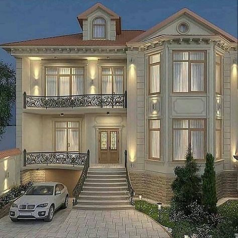 Luxury Homes Exterior, House Outer Design, Classic House Exterior, Classic House Design, تصميم للمنزل العصري, Exterior Design Ideas, التصميم الخارجي للمنزل, House Outside Design, Bungalow House Design