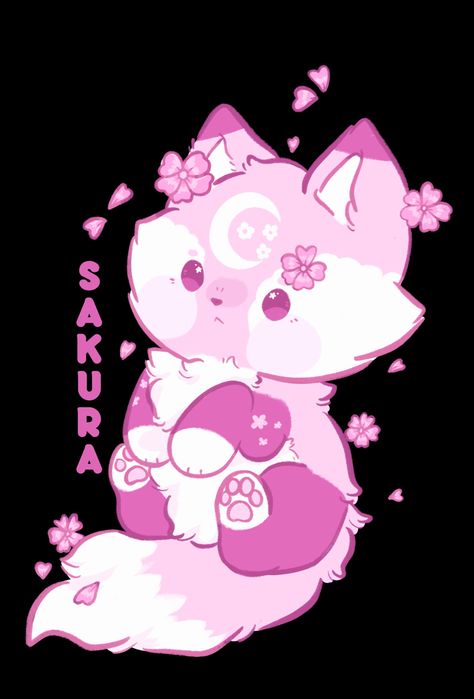 #momothefox #fox #artist #illustration #pink #aesthetic #cute Pink Aesthetic Cute, Artist Illustration, Aesthetic Cute, Pink Aesthetic, Fox, Pink