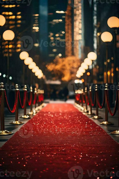 Red carpet rolls out before a backdrop of a glamorous movie premiere Old Hollywood Award Show, Hollywood Red Carpet Aesthetic, Movie Premiere Aesthetic, Old Hollywood Red Carpet, Old Hollywood Gala, Old Hollywood Aesthetic Room, Vintage Hollywood Prom, Classic Hollywood Aesthetic, Hollywood Glam Party