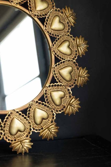 Gold Milagro Heart Mirror | Rockett St George