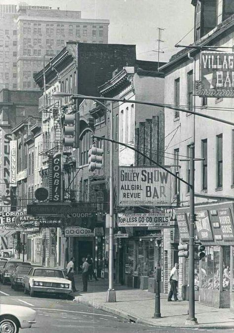 500 block E Baltimore Street, Baltimore 1968. The entire block was razed and the police station/HQ is now located there. Baltimore Street, Pueblo Colorado, Chicago Outfit, Calabria Italy, Charm City, Baltimore County, Gordon Parks, Breathtaking Photography, Simpler Times