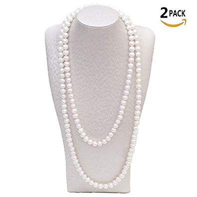 BeautyMood 2 Pcs Pearl Necklace Stylish Long Pearl Chain for Clothing Clothing Accessories Bead Accessories #Jewelry Sets, #Jewelry, #Women, #Clothing, Shoes & Jewelry, Fake Pearl Necklace, Flapper Accessories, Bead Accessories, Pet Memorial Necklace, Pearl Strands Necklace, Contemporary Jewelry Design, Memorial Pendant, Cuff Bracelets Handmade, Fake Jewelry