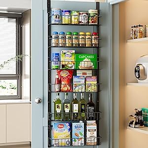 Over The Door Spice Rack, Door Pantry Organizer, Organize Kitchen Spices, Pantry Door Organizer, Door Spice Rack, Hanging Spice Rack, Kitchen Pantry Doors, Pantry Organizer, Over The Door Organizer