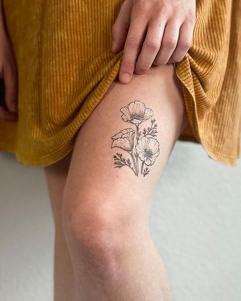 TEMPORARY TATTOOS (@naturetats) • Instagram photos and videos California State Flower Tattoo, White Ink Flower Tattoo, Pichu Tattoo, Black And White Ink Tattoos, Golden Poppy Tattoo, Poppy Tattoo Design, White Flower Tattoo, California Poppy Tattoo, Tattoo 2022