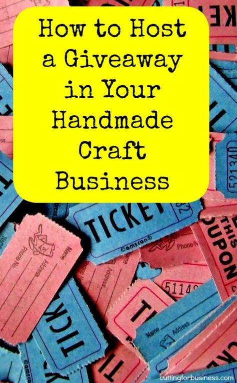 How to Host a Giveaway in Your Silhouette Cameo or Cricut Handmade Craft Business - by cuttingforbusiness.com Cricut Small Business, Profitable Crafts, Giveaway Ideas, Small Business Help, Art And Craft Shows, Craft Markets, Facebook Business, Business Pages, Bullet Journal Ideas Pages