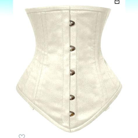 Stew Boned Corset. Color Is White. Brand New Looking But Only Has Tag On The Outside Of The Bag It Was Sold In. Size Medium Corset Hotd Dresses, Silver Corset, Corsets Fashion, Angel Halloween, Beige Bodysuit, White Goth, Ren Fair, Corset Shapewear, Lingerie White