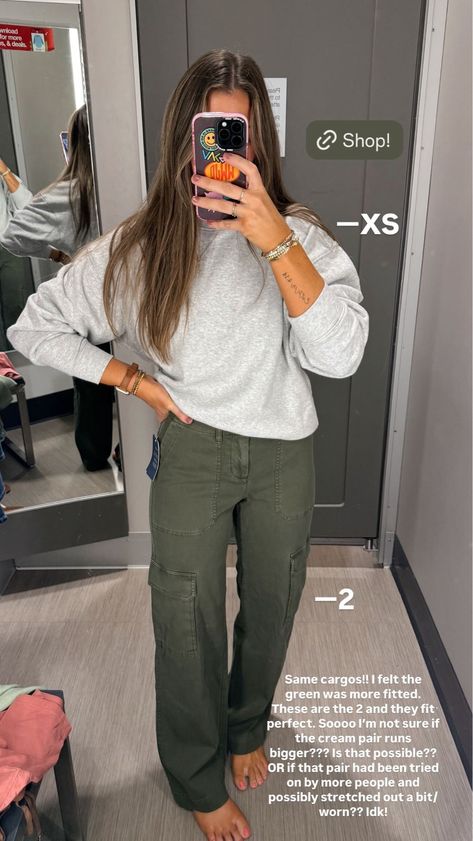 Women's Mid-Rise Utility Cargo … curated on LTK White Utility Pants Outfit, Fall Cargo Outfits, Utility Pants Women Outfit, Green Utility Pants Outfits, Women’s Cargo Pants Outfit, Fall Cargo Pants Outfit, Olive Cargo Pants Outfit, Outfit With Cargo Pants, Utility Pants Outfit